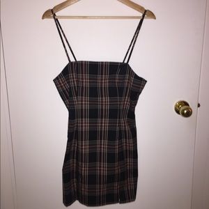 F21 Plaid Mini Slip Dress
